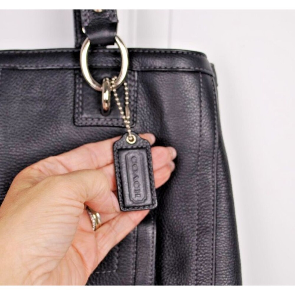 COACH F19264 Tote Large Black Leather Penelope Y2K Shoulder Bag Purse EUC - Picture 3 of 10